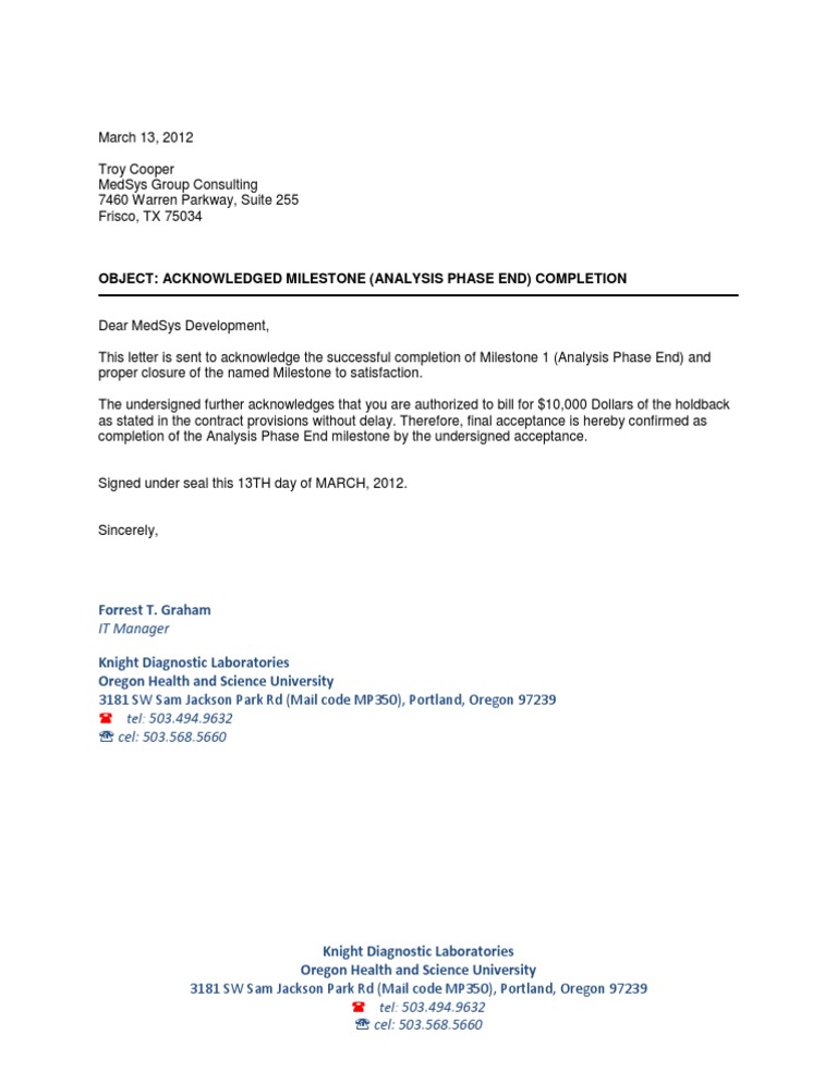 Acknowledged Milestone 1 | PDF