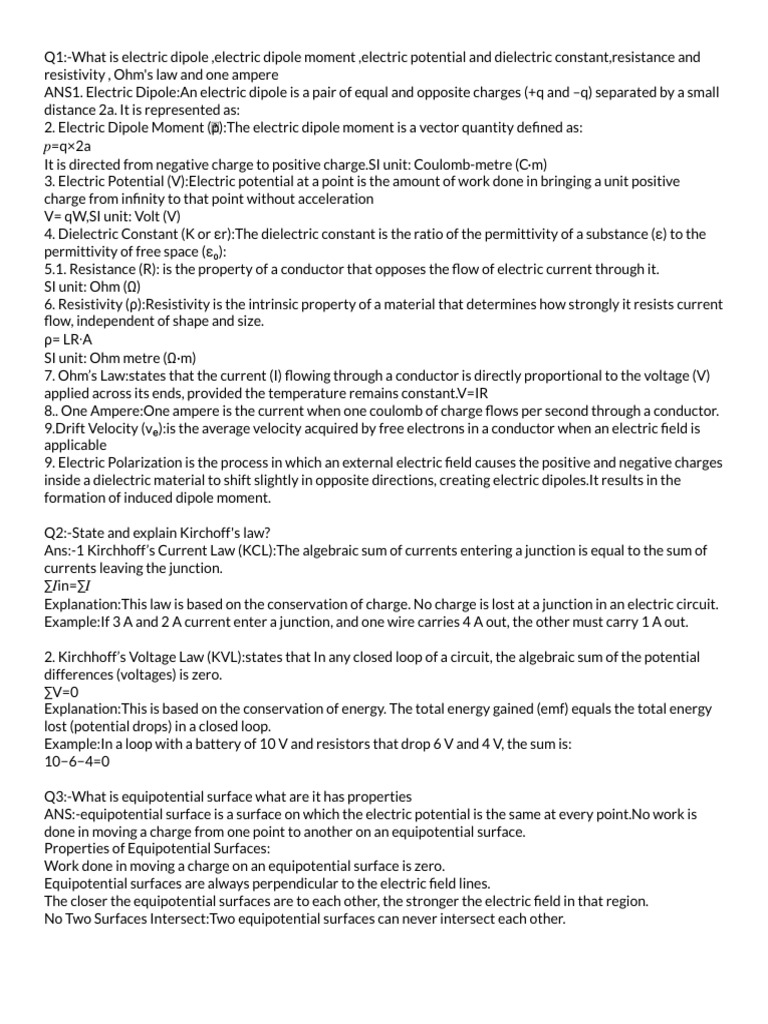 Physics Notes | PDF | Electromagnetic Induction | P–N Junction