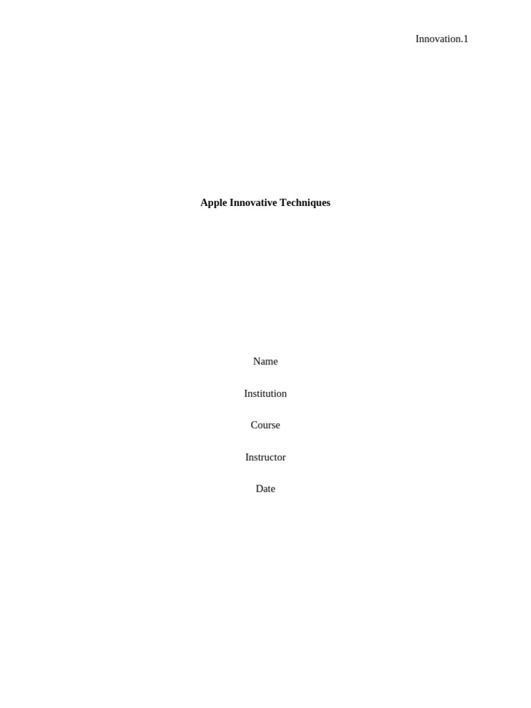 Apple’s Innovation Strategies for Success | PDF | Apple Inc. | I Pod