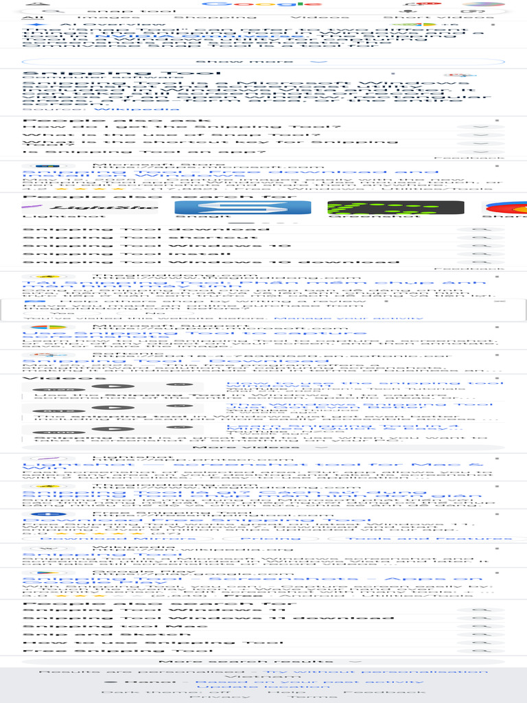 Overview of Snipping Tool Features | PDF | Google Play | Microsoft Windows