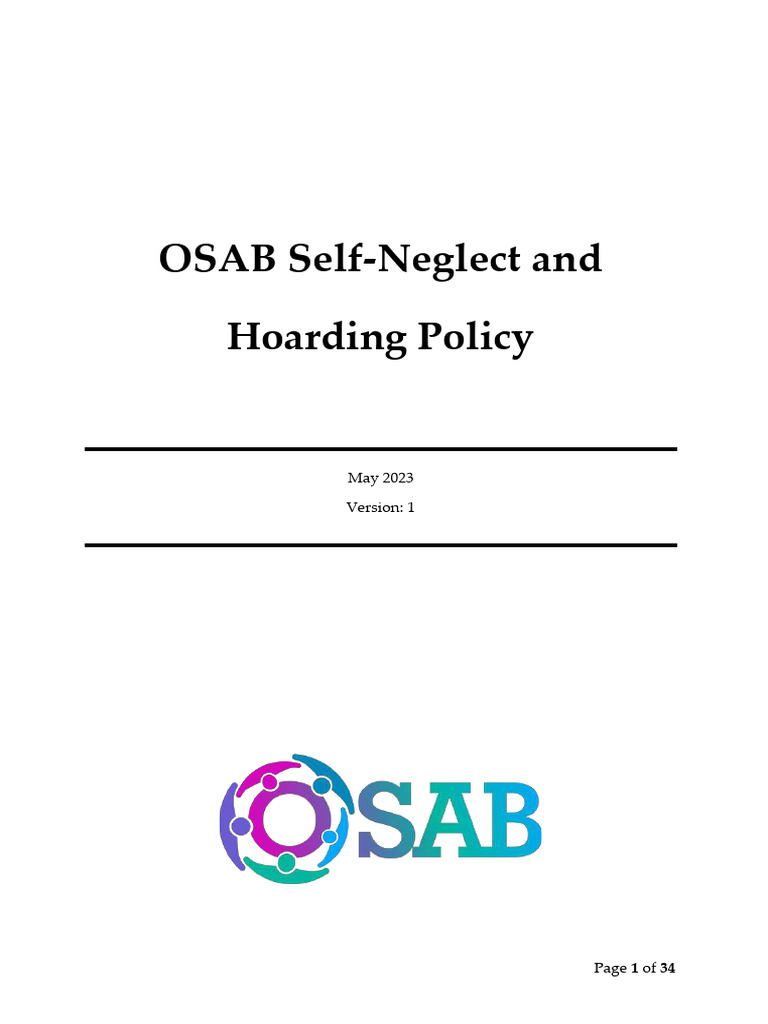 Self-Neglect and Hoarding Policy Guide | PDF | Animal Welfare | Risk