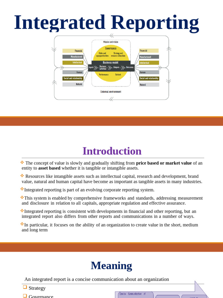 Understanding Integrated Reporting Framework | PDF | Risk | Business