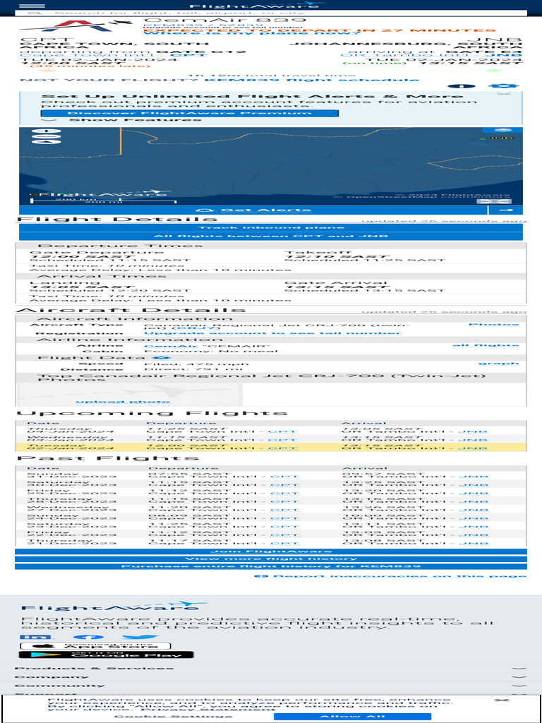 5Z839 (KEM839) CemAir Flight Tracking and History - FlightAware | PDF ...