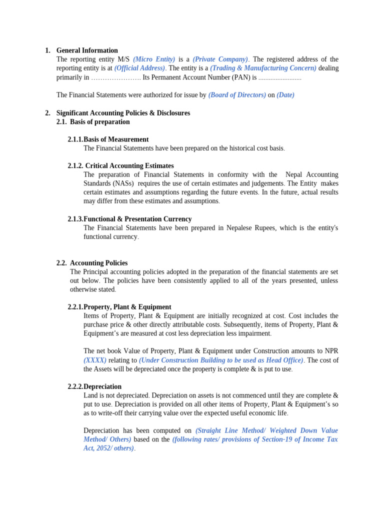 Financial Statement Overview for M/S | PDF | Taxes | Depreciation