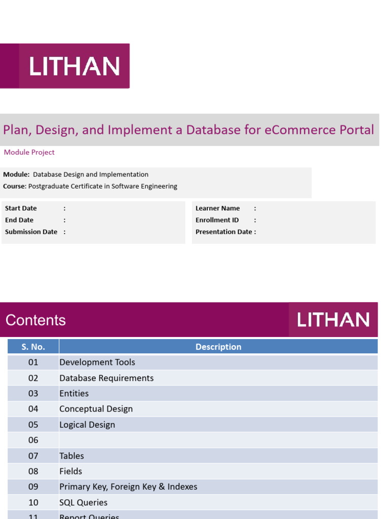 eCommerce Database Design Project Guide | PDF | Database Index | Databases