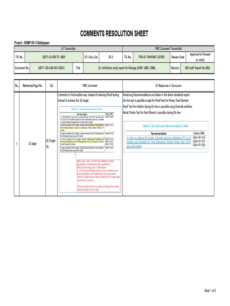 26071-100-U4R-GHX-00322 - 00A SIL CRS (With Report Rev.000) | PDF