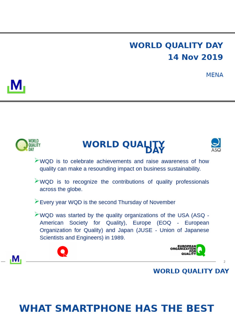 World Quality Day 2019 Overview | PDF