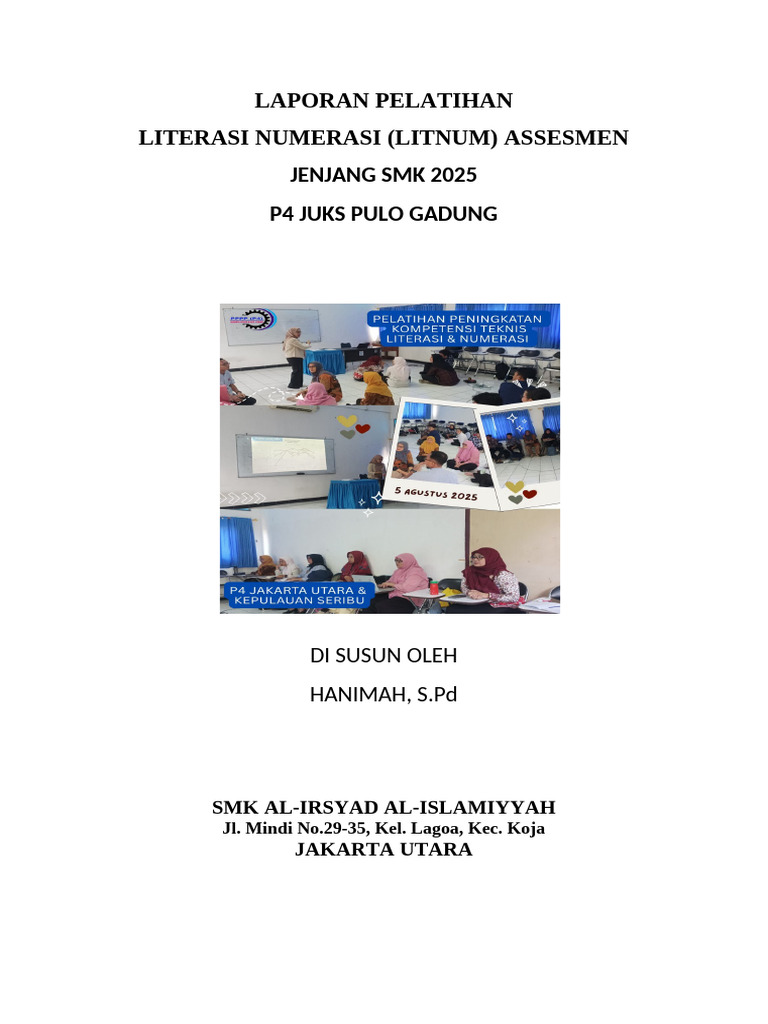 Laporan Pelatihan Litnum SMK 2025 | PDF