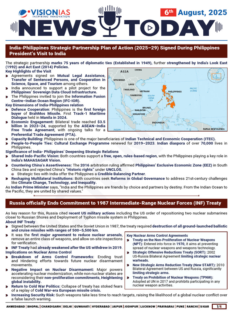 VisionIAS Daily Current Affairs 6 August 2025 | PDF | Hepatitis B ...