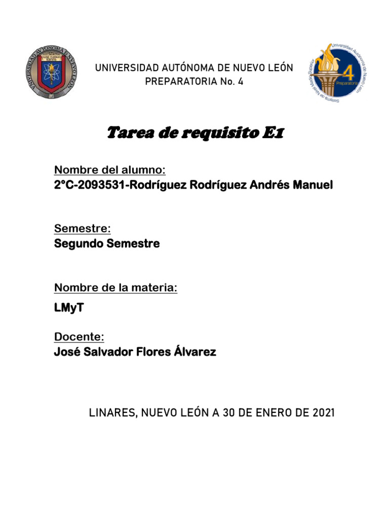 AMRR - AR E1 - LMyT | PDF