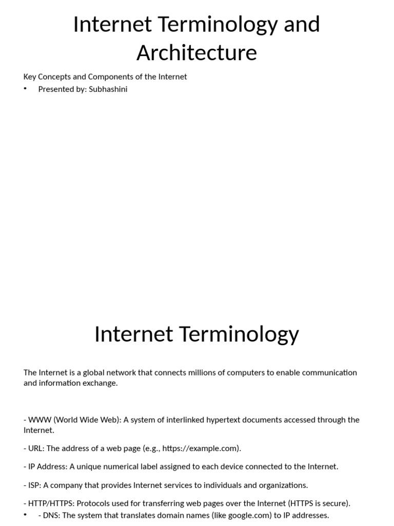 Internet Terminology for E-Commerce | PDF | Internet | Internet ...