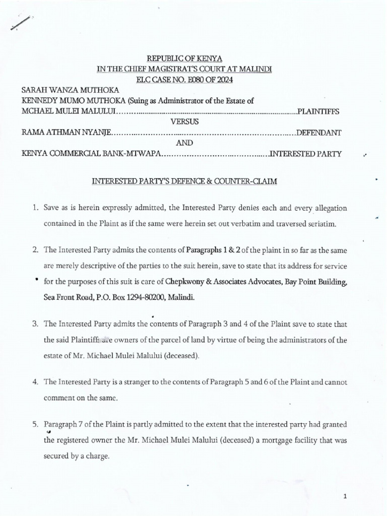 1 3218861 1719821148 Defence-Counter-Claim-E080 | PDF