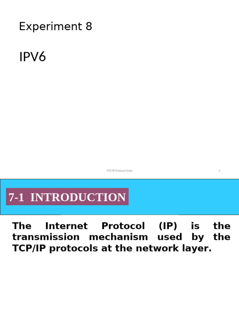 6dab85c2 1649136612404 | PDF | Internet Protocols | I Pv6