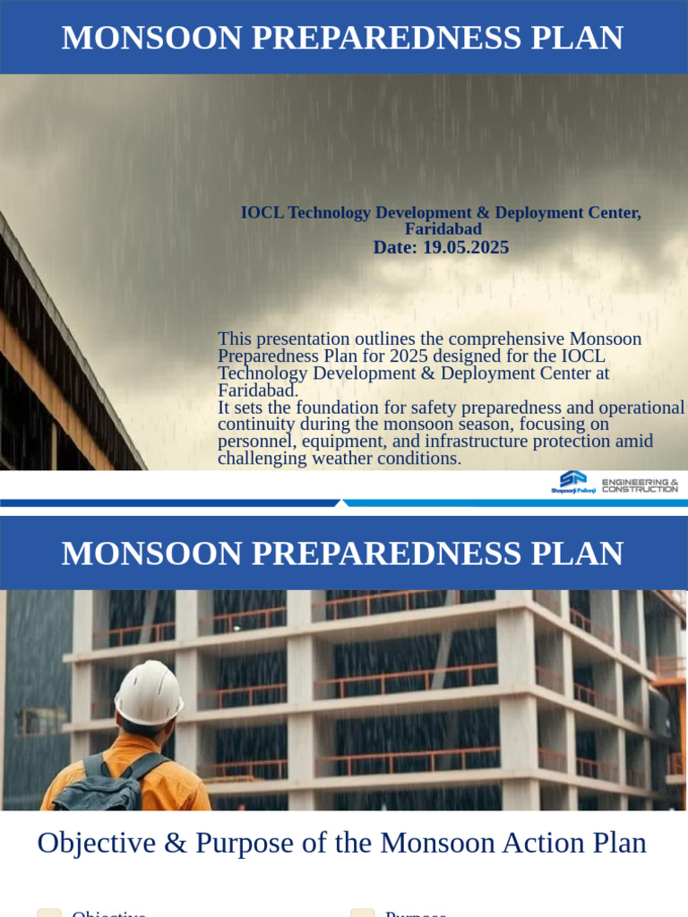 Monsoon Preparedness Plan 2025 for IOCL | PDF | Risk