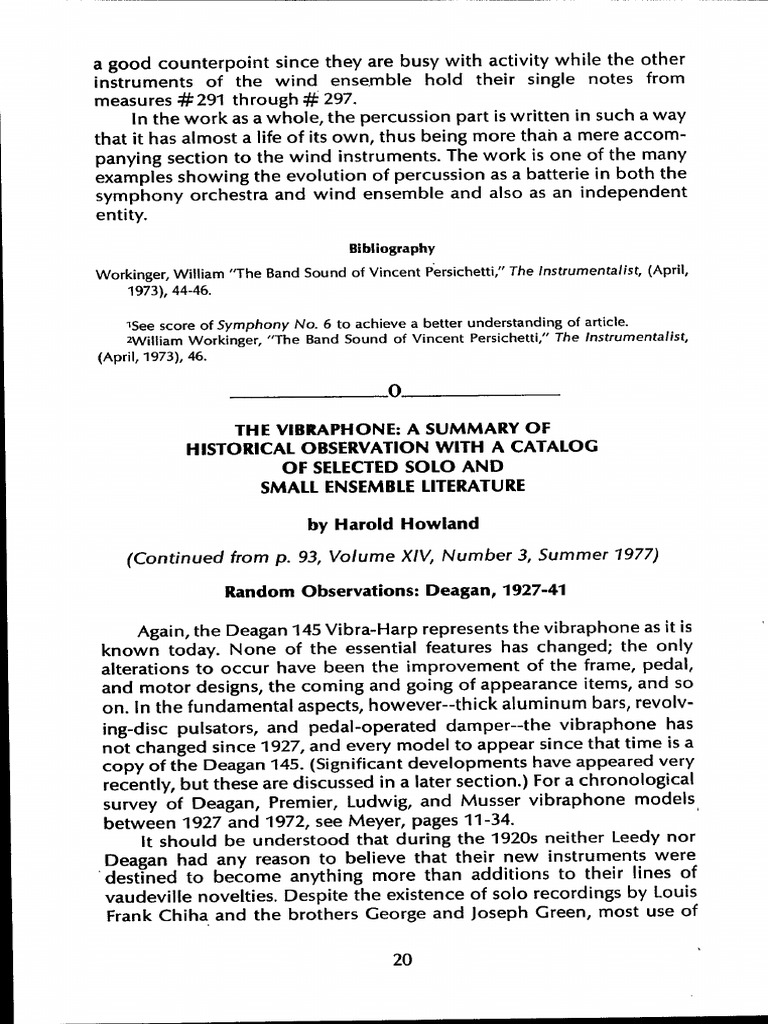 History and Evolution of the Vibraphone | PDF | Quartet | Musical ...