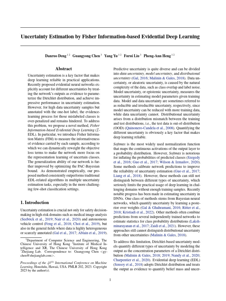 Fisher Information in Evidential Deep Learning | PDF | Mean Squared ...