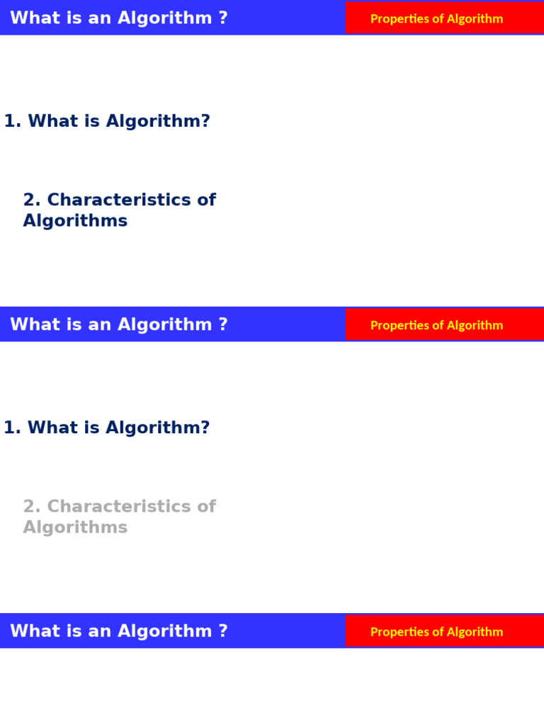 Characteristics of Algorithms Explained | PDF | Algorithms ...