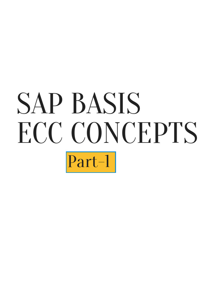SAP BASIS ECC Concepts Overview | PDF | Databases | Client–Server Model