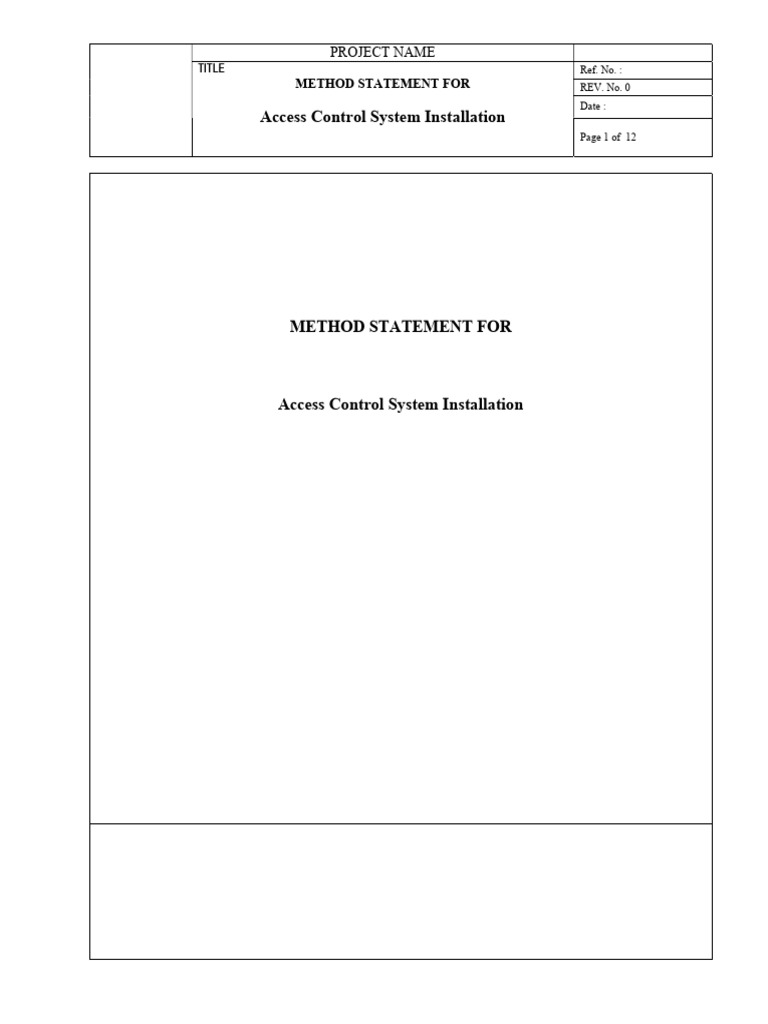 Access Control System Installation Guide | PDF | Access Control ...