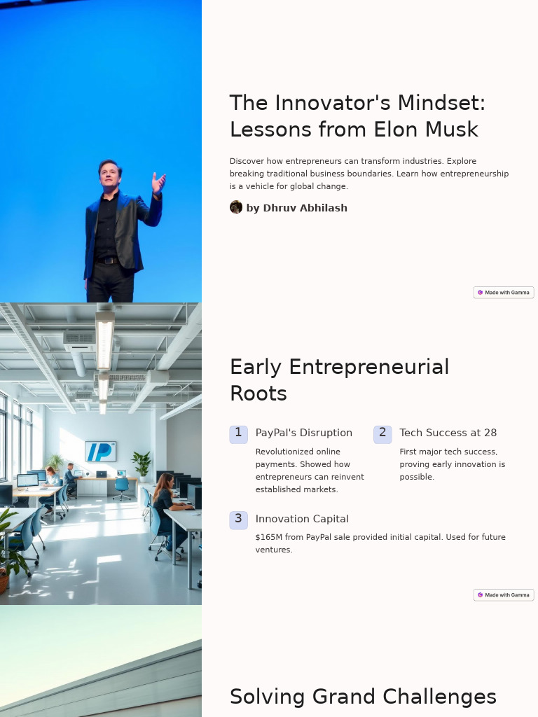 The Innovators Mindset Lessons From Elon Musk | PDF | Entrepreneurship ...