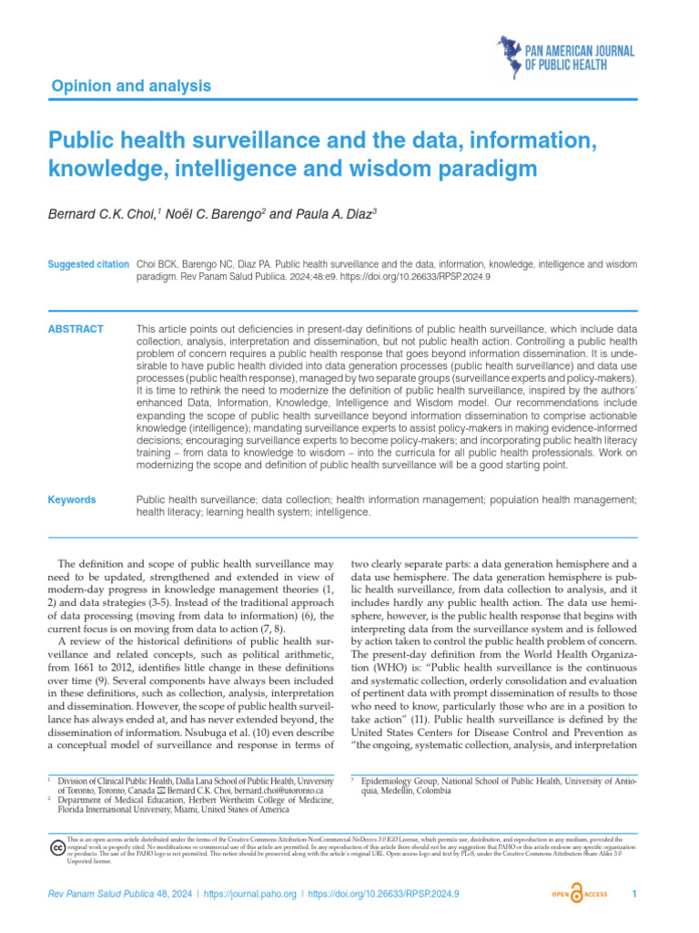 Modernizing Public Health Surveillance | PDF | Information | Public Health