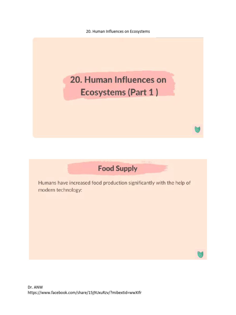 Human Impact on Ecosystems Explained | PDF | Agriculture | Ecosystem