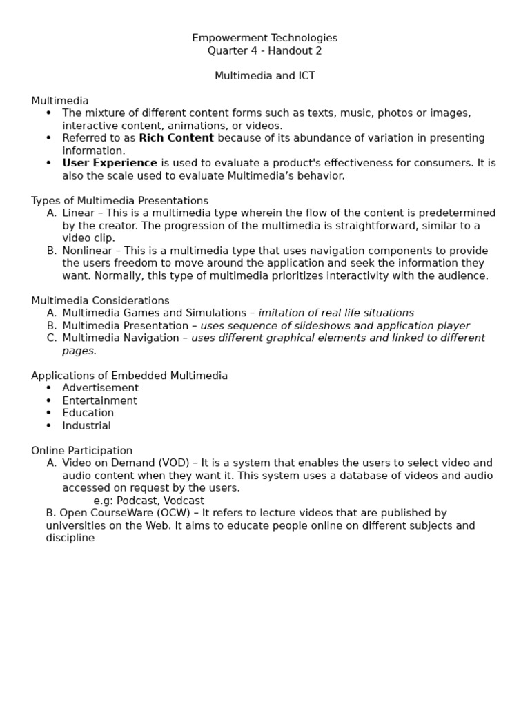 Understanding Multimedia Types and Uses | PDF | Multimedia | Websites
