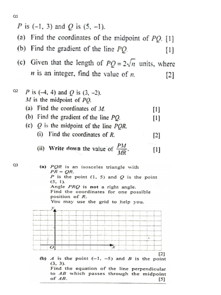 Coordinate Geometry and Algebra | PDF