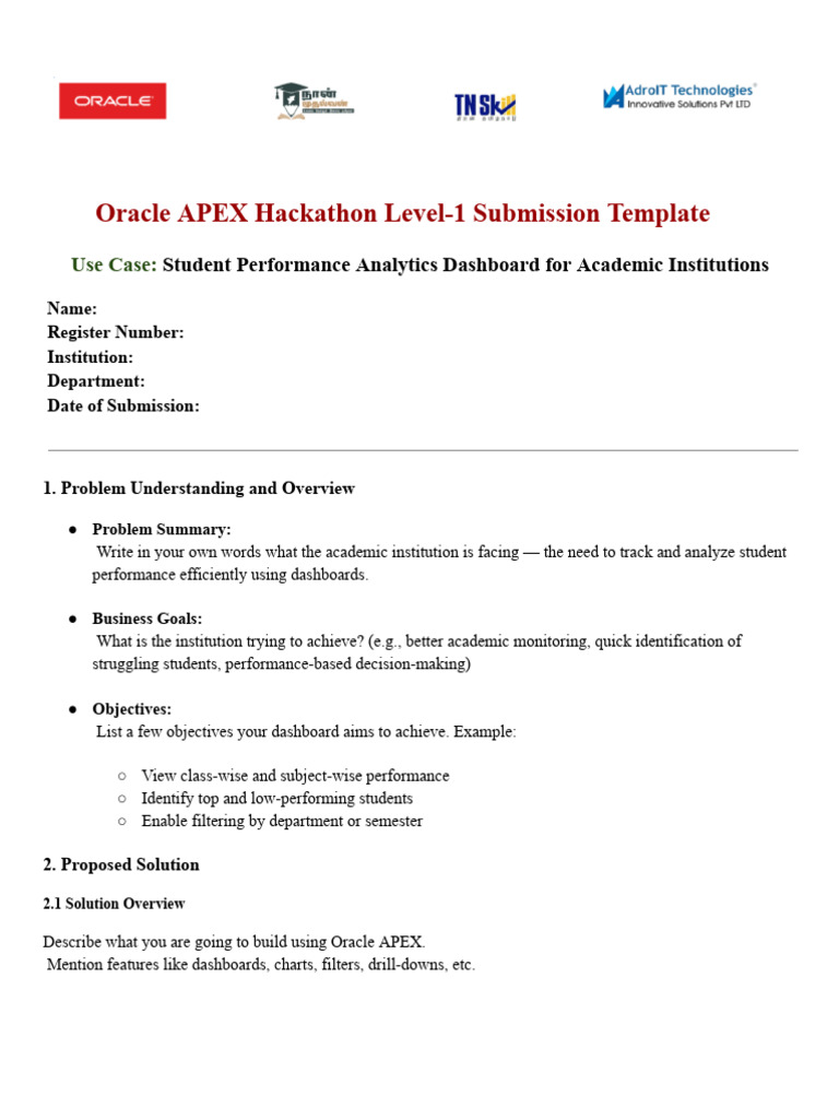 APEX Hackathon: Student Performance Dashboard | PDF | Computing ...