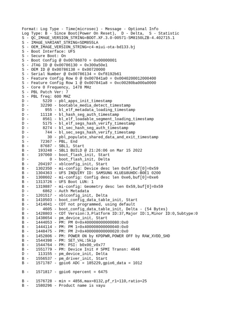 Miconfig Boot Log Analysis | PDF | Computer Architecture | Computer ...
