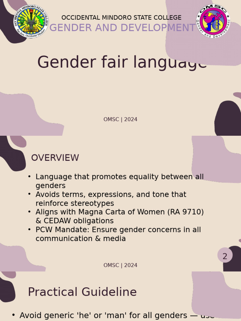 Gender Fair Language | PDF | Cultural Politics | Women's Rights