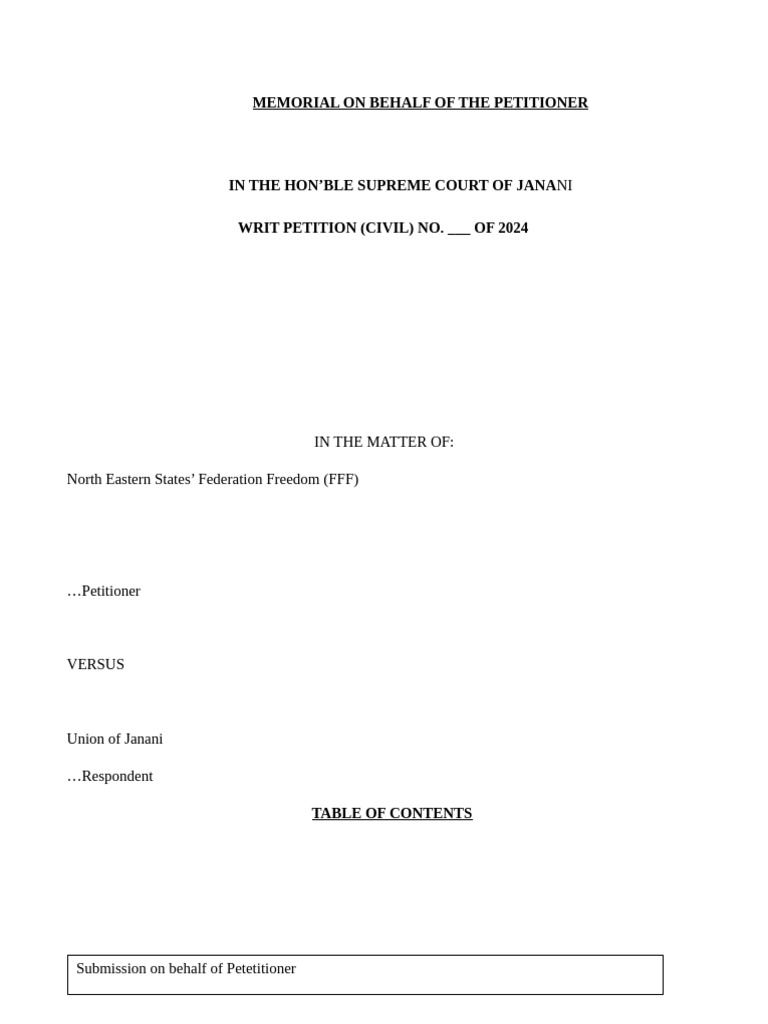 Petitioner FFF Case | PDF | Political Charters | Public Law