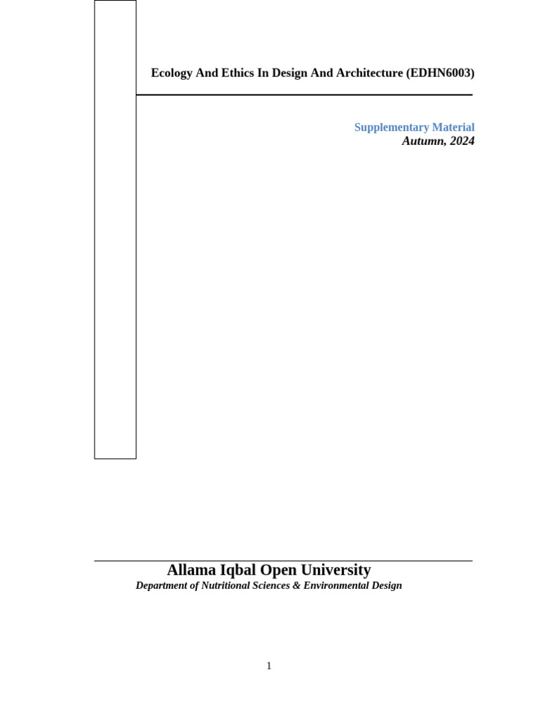 Sustainable Design Ethics in Architecture | PDF | Sustainable Design ...