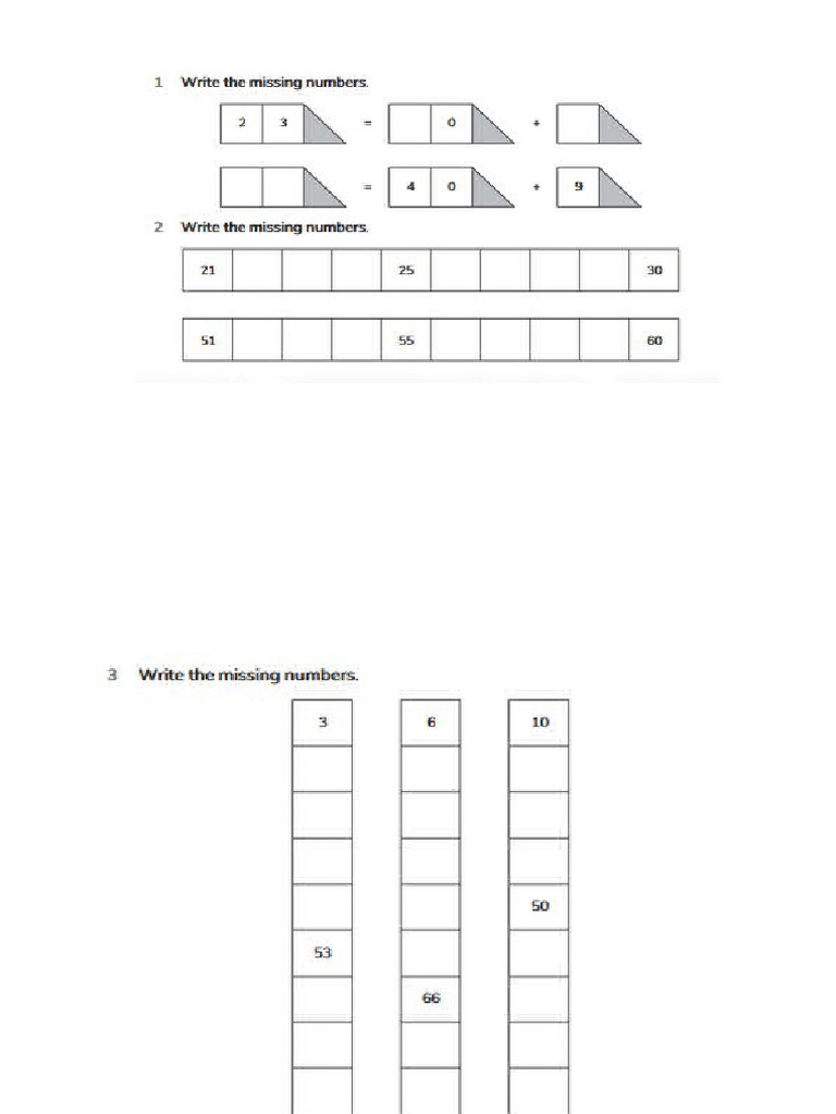 Y2 M Worksheet - K - Rivised | PDF