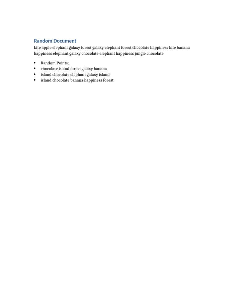 Random Doc 1 | PDF