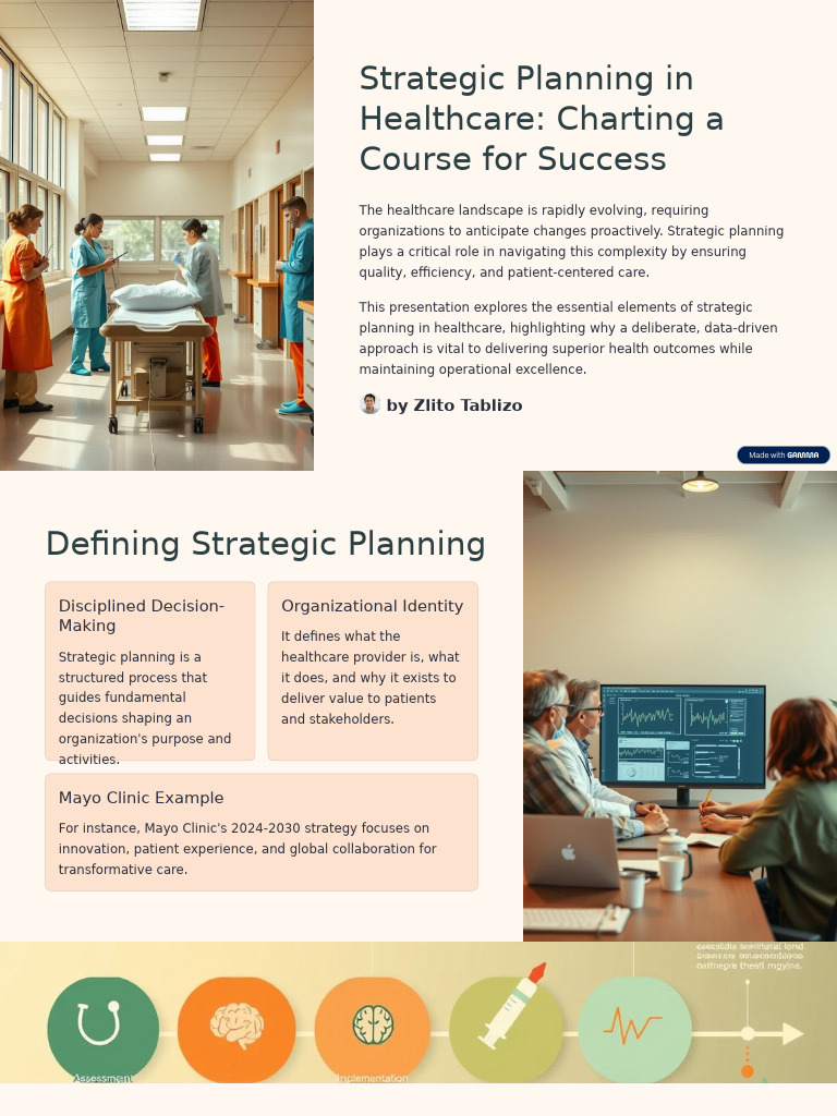 Strategic Planning in Healthcare Charting A Course For Success | PDF ...