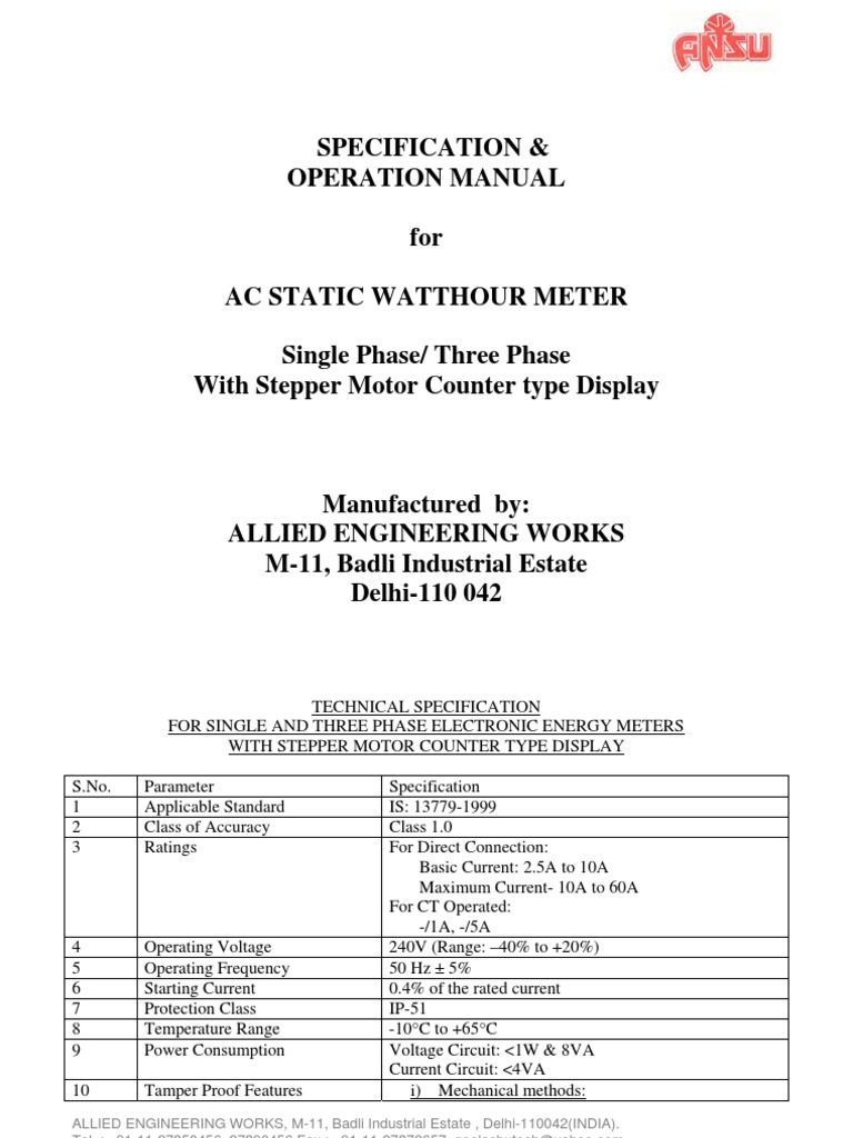 Static Watt Meter | PDF | Insulator (Electricity) | Electric Current