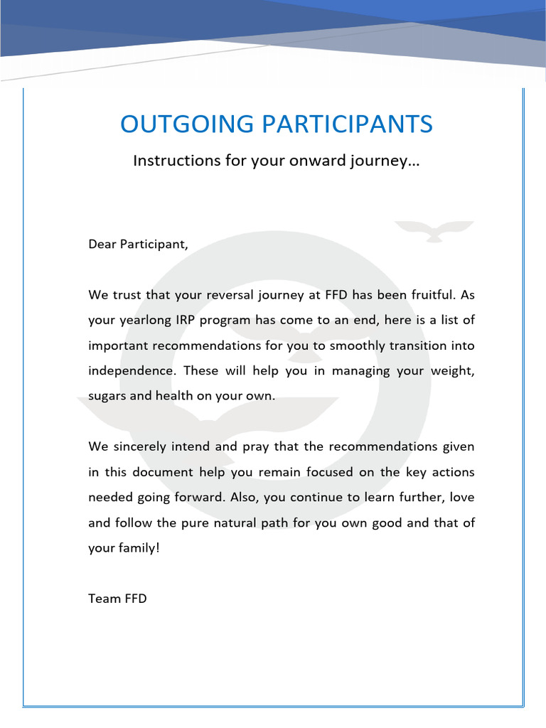 Message For Outgoing Participants 2 | PDF | Meditation