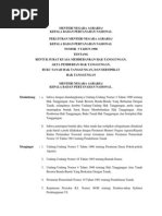 Download Peraturan Menteri Negara Agraria Kepala Bpn Nomor 3 Tahun 1996 Ttg Hak Tanggungan by rudi_santoso_5 SN90107119 doc pdf
