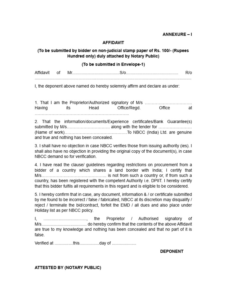 Revised Annexures of GCC Amendments | PDF | Affidavit | Notary Public