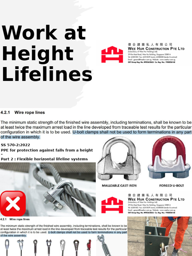 Lifeline Systems for Work at Height | PDF