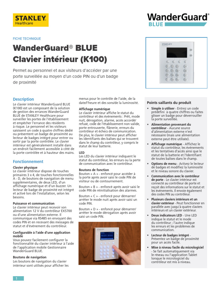 Clavier intérieur WanderGuard BLUE K100 | PDF | Clavier d'ordinateur ...