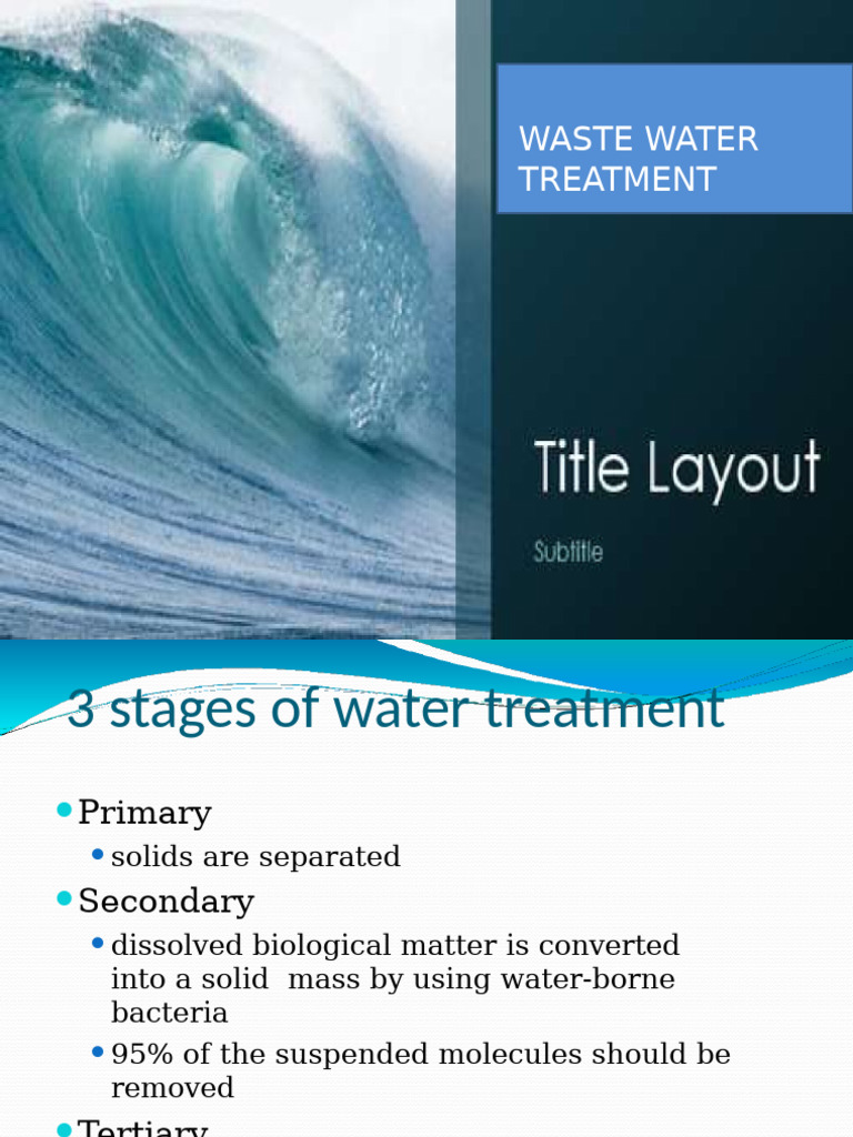 Wastewater Treatment Process Overview | PDF | Sewage Treatment ...