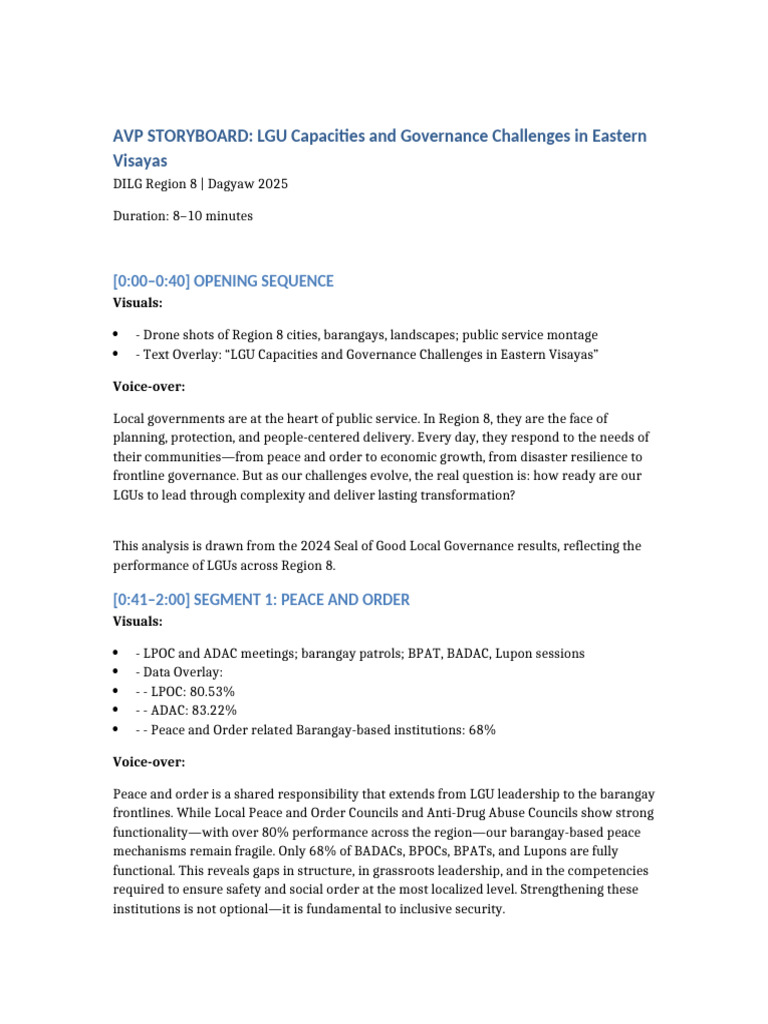 LGU Governance Challenges in Eastern Visayas | PDF | Disaster Risk ...