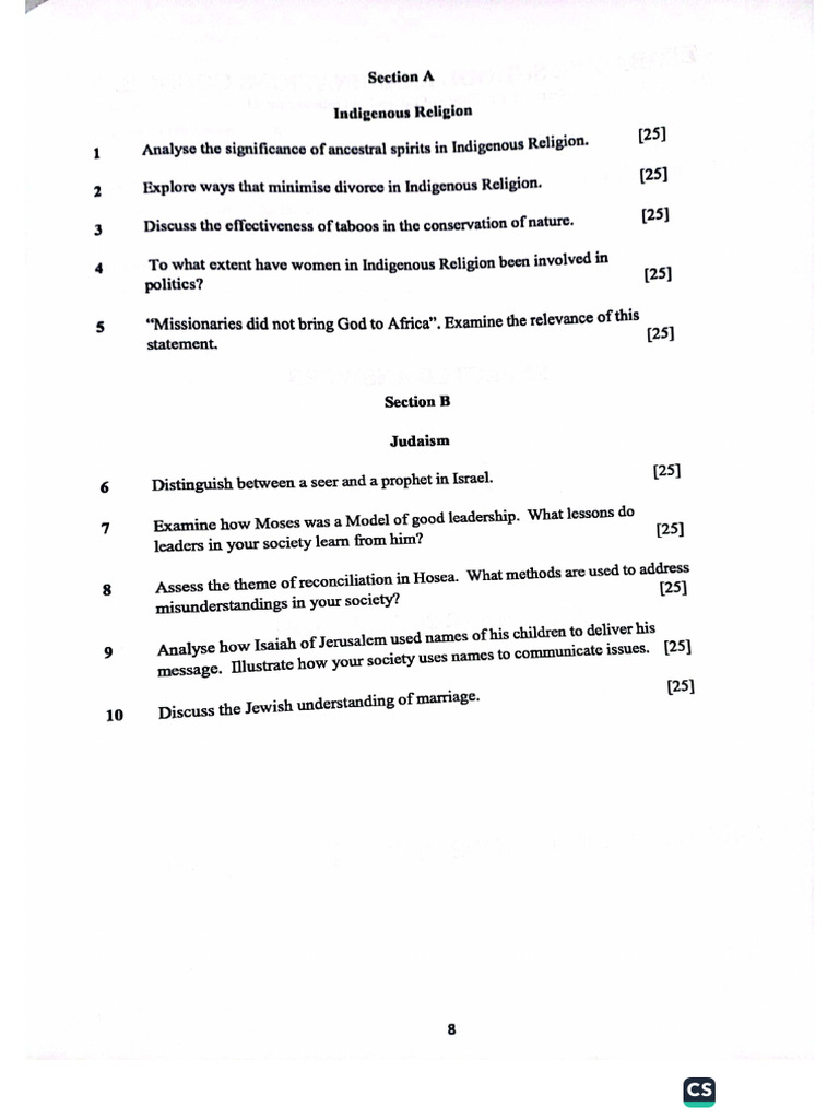 Frs Paper 1 Question and Answer | PDF