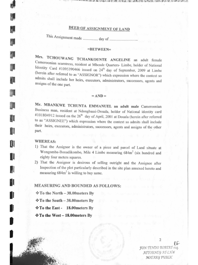 Deed of Assignment | PDF