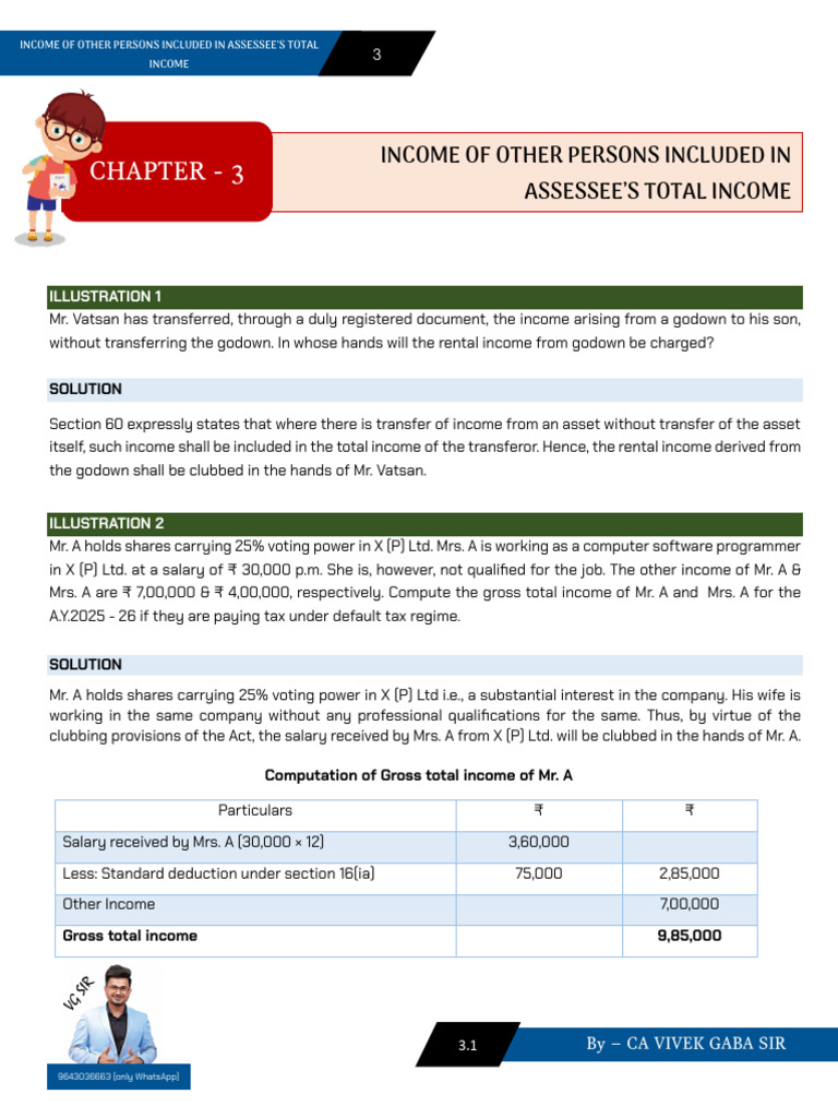 Clubbing Income in Tax Assessment | PDF | Income | Taxes