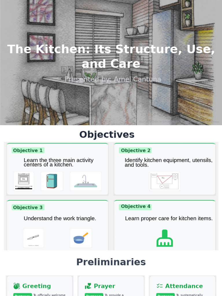 Kitchen Structure, Use, and Care Guide | PDF | Baking | Cookware And ...