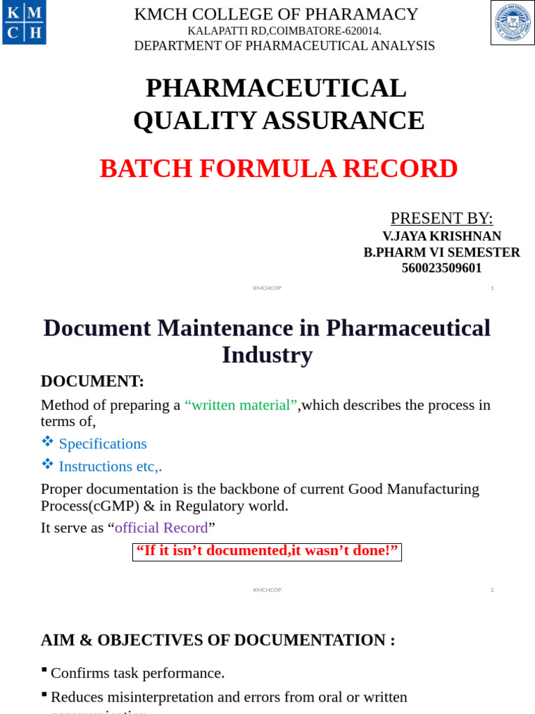 PQA Seminar On Documents Maintenance - Ce | PDF | Specification ...