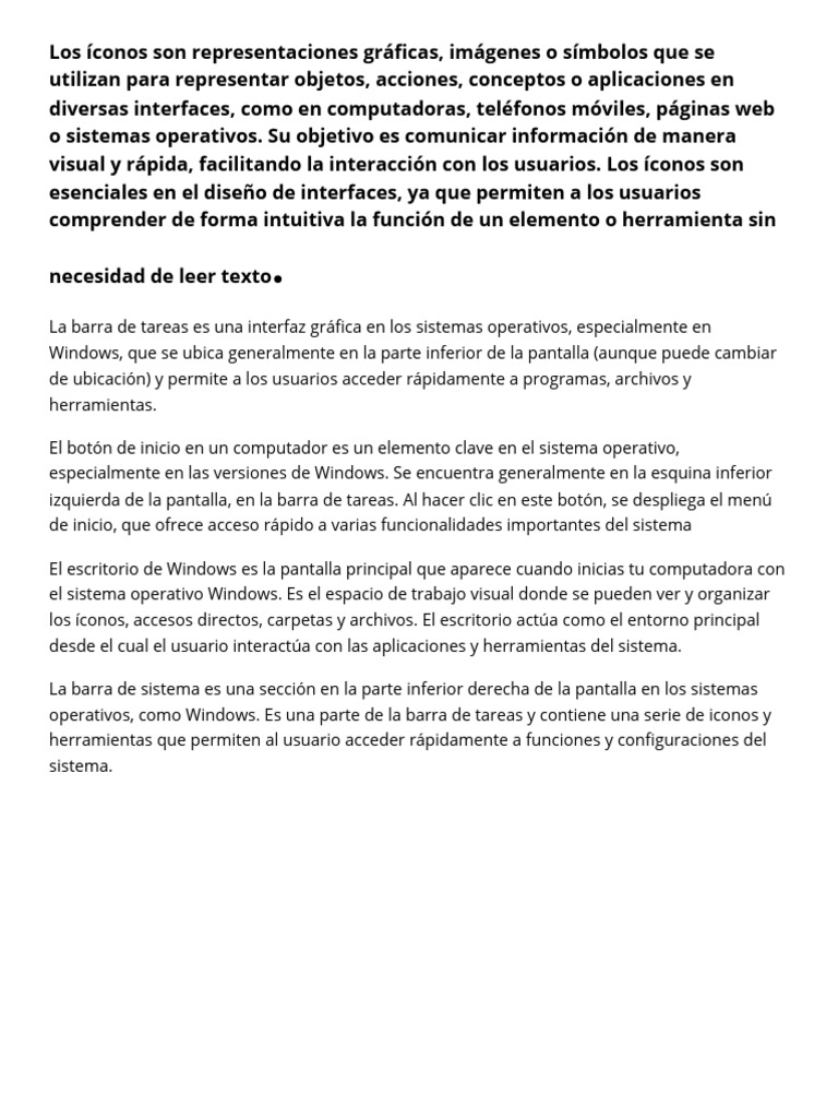 Los Íconos Son Representaciones Gráficas, Imágenes o Símbolos Que Se ...